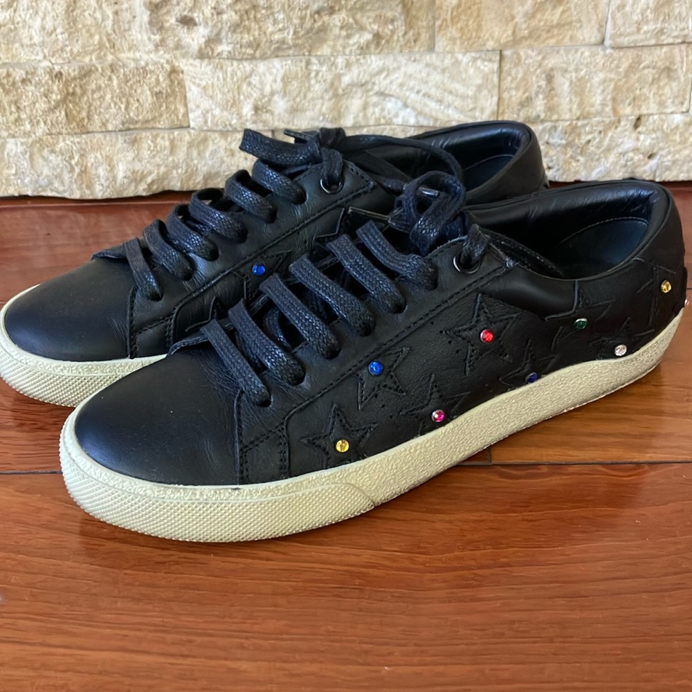 Yves Saint Laurent Star Sneakers with Rhinestones
